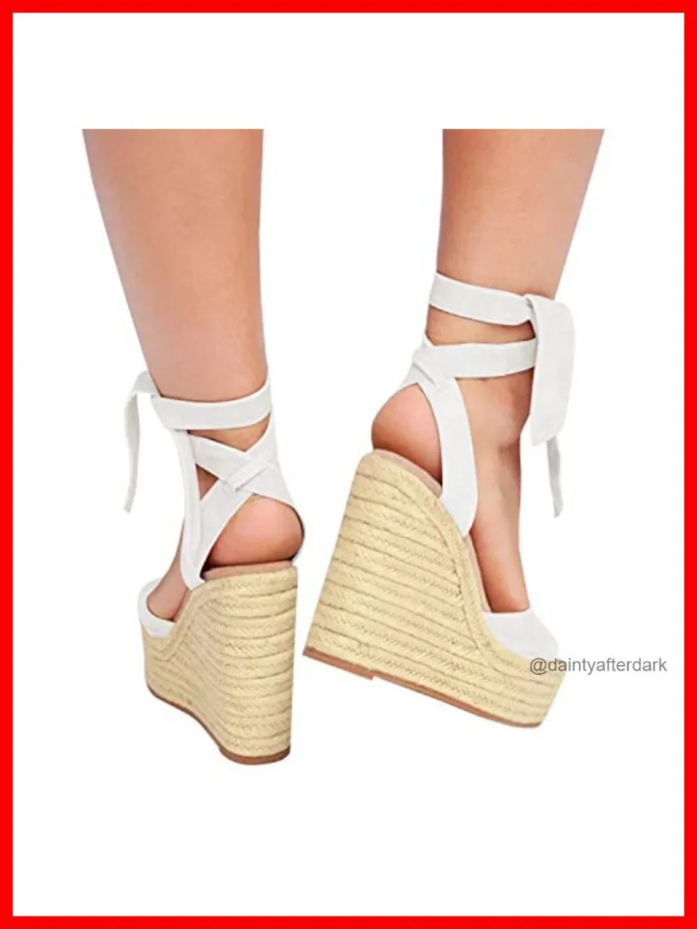 Womens Espadrilles Wedges Sandals Open Toe Lace Up Platform Ankle Strap Summer